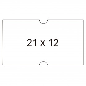 Apli Etiquetas Blancas para Maquinas Etiquetadoras de Precios de 1 Linea - Tamaño 21x12mm - Pack de 6 Rollos con 1000 Etiquetas 