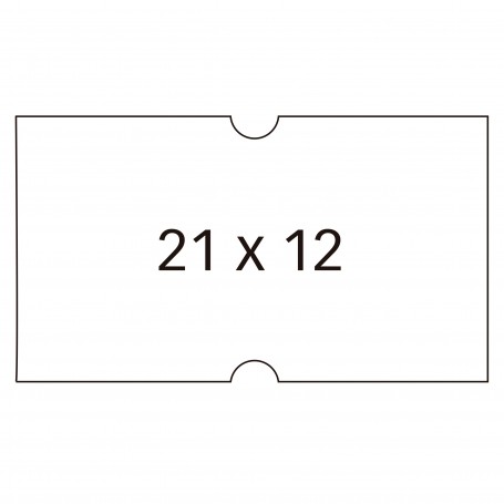 Apli Etiquetas Blancas para Maquinas Etiquetadoras de Precios de 1 Linea - Tamaño 21x12mm - Pack de 6 Rollos con 1000 Etiquetas 