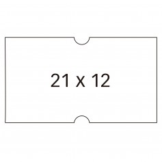 Apli Etiquetas Blancas para Maquinas Etiquetadoras de Precios de 1 Linea - Tamaño 21x12mm - Pack de 6 Rollos con 1000 Etiquetas 