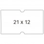 Apli Etiquetas Blancas para Maquinas Etiquetadoras de Precios de 1 Linea - Tamaño 21 x 12mm - Pack de 6 Rollos con 1000 Etiqueta