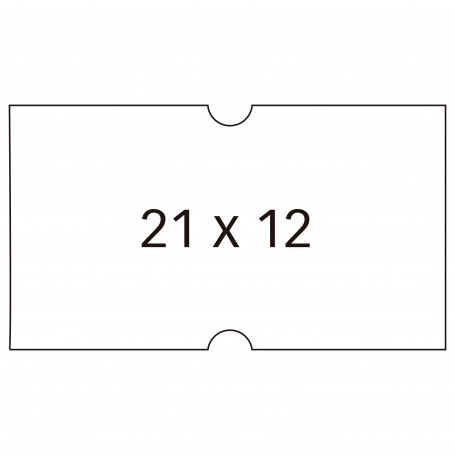 Apli Etiquetas Blancas para Maquinas Etiquetadoras de Precios de 1 Linea - Tamaño 21 x 12mm - Pack de 6 Rollos con 1000 Etiqueta