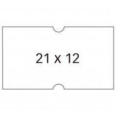 Apli Etiquetas Blancas para Maquinas Etiquetadoras de Precios de 1 Linea - Tamaño 21 x 12mm - Pack de 6 Rollos con 1000 Etiqueta