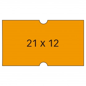 Apli Etiquetas Naranjas para Maquinas de Precios de 1 Linea - Tamaño 21x12mm - Pack de 6 Rollos - Adhesivo Permanente - Compatib