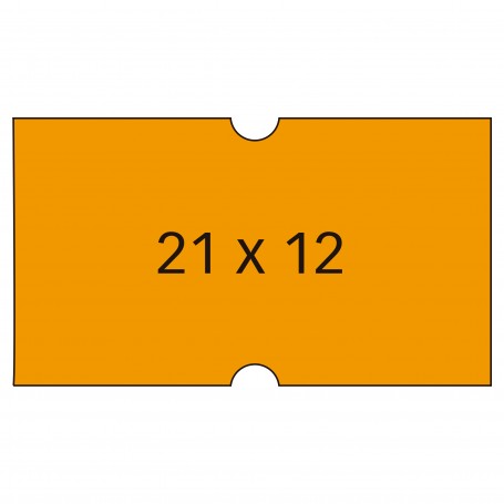 Apli Etiquetas Naranjas para Maquinas de Precios de 1 Linea - Tamaño 21x12mm - Pack de 6 Rollos - Adhesivo Permanente - Compatib