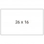 Apli Etiquetas Blancas para Maquinas Etiquetadoras de Precios de 2 Lineas - Tamaño 26 x 16mm - Pack con 6 Rollos de 1000 Etiquet