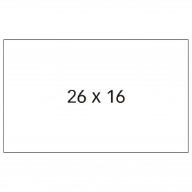 Apli Etiquetas Blancas para Maquinas Etiquetadoras de Precios de 2 Lineas - Tamaño 26 x 16mm - Pack con 6 Rollos de 1000 Etiquet