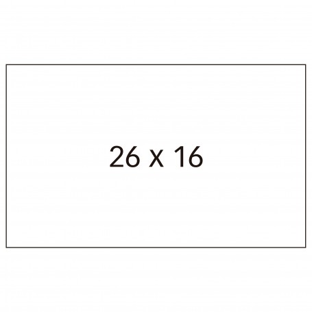 Apli Etiquetas Blancas para Maquinas Etiquetadoras de Precios de 2 Lineas - Tamaño 26 x 16mm - Pack con 6 Rollos de 1000 Etiquet