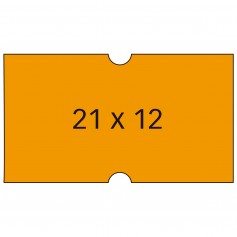 Apli Etiquetas Naranjas 21x12mm para Maquinas de Precios de 1 Linea - Pack de 6 Rollos con 1000 Etiquetas/Rollo - Adhesivo Remov