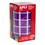 Apli Gomets Cuadrados Lila - 20 x 20mm - 59 Hojas Pretroqueladas - 1770 Gomets por Rollo - Ideal para Escuelas y Talleres Infant