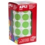 Apli Gomets Redondos Ø 20mm Verde Claro con Adhesivo Permanente - 59 Hojas Pretroqueladas - 1.770 Gomets por Rollo - Normas EN-7